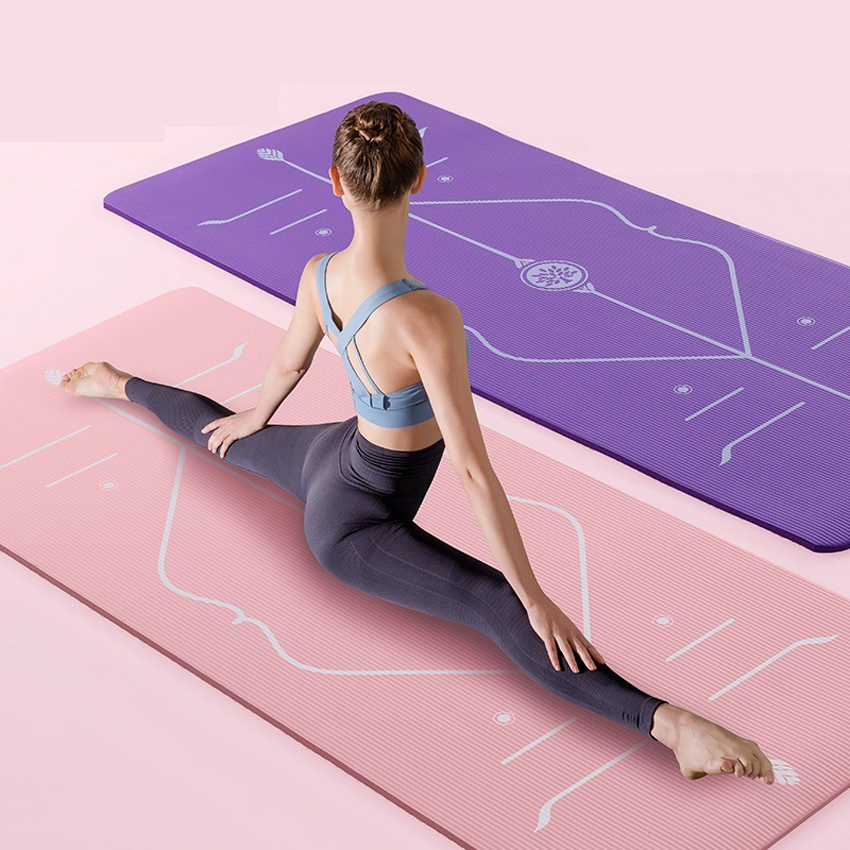 Combo 4 Sản Phẩm Hỗ Trợ Giảm Eo - YOGA QG: 1 Thảm Tập Yoga Định Tuyến + 1 Khăn Trải Thảm + 1 Dụng Cụ Tập Bụng Hình Chữ T Có Đế Hút Chân Không + Bộ 5 Dây Kháng Lực