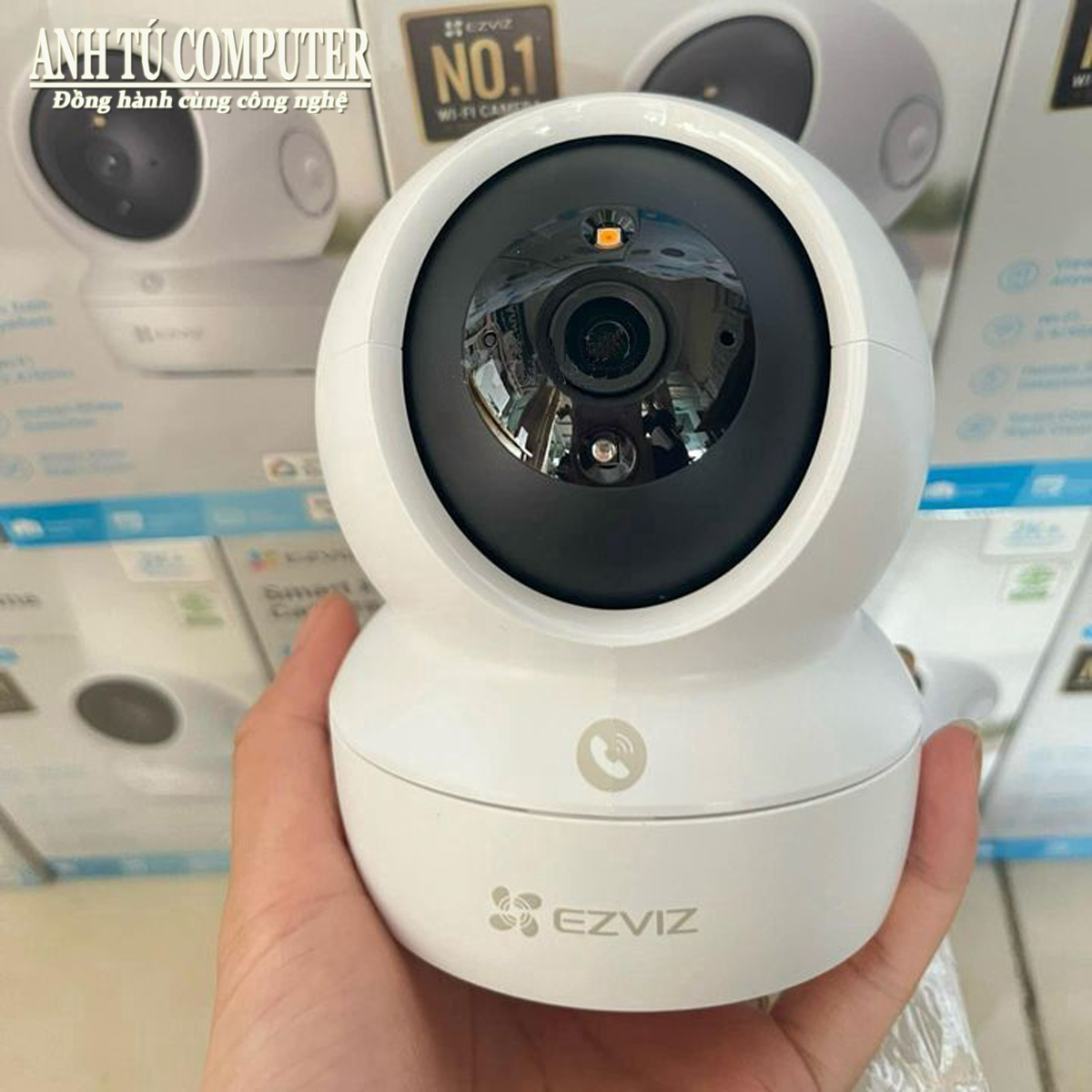 Camera WiFi 4MP quay quét thông minh EZVIZ H6c Pro 2K+ hàng chính hãng