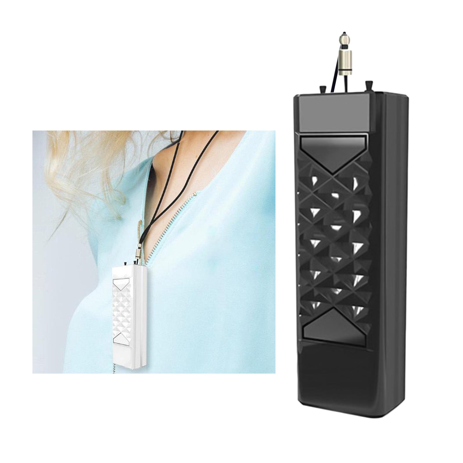 Air Purifier Ion Generator Necklace Wearable USB Smoke Remove Car Black