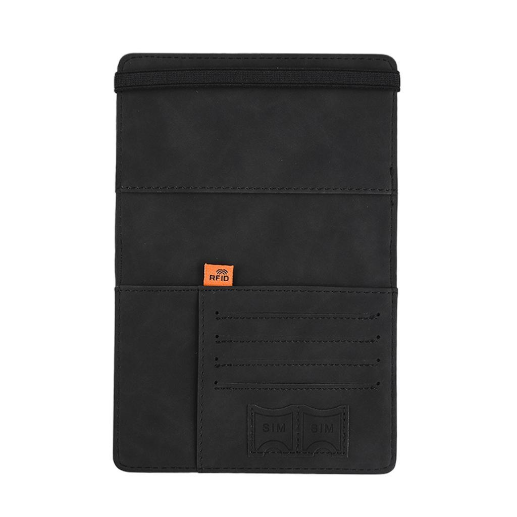Passports Holder Document Organizer Case Card Case Black
