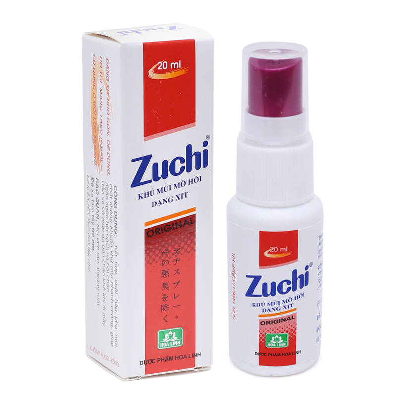 Xịt khử mùi mồ hôi Zuchi 20ml (Màu ngẫu nhiên)