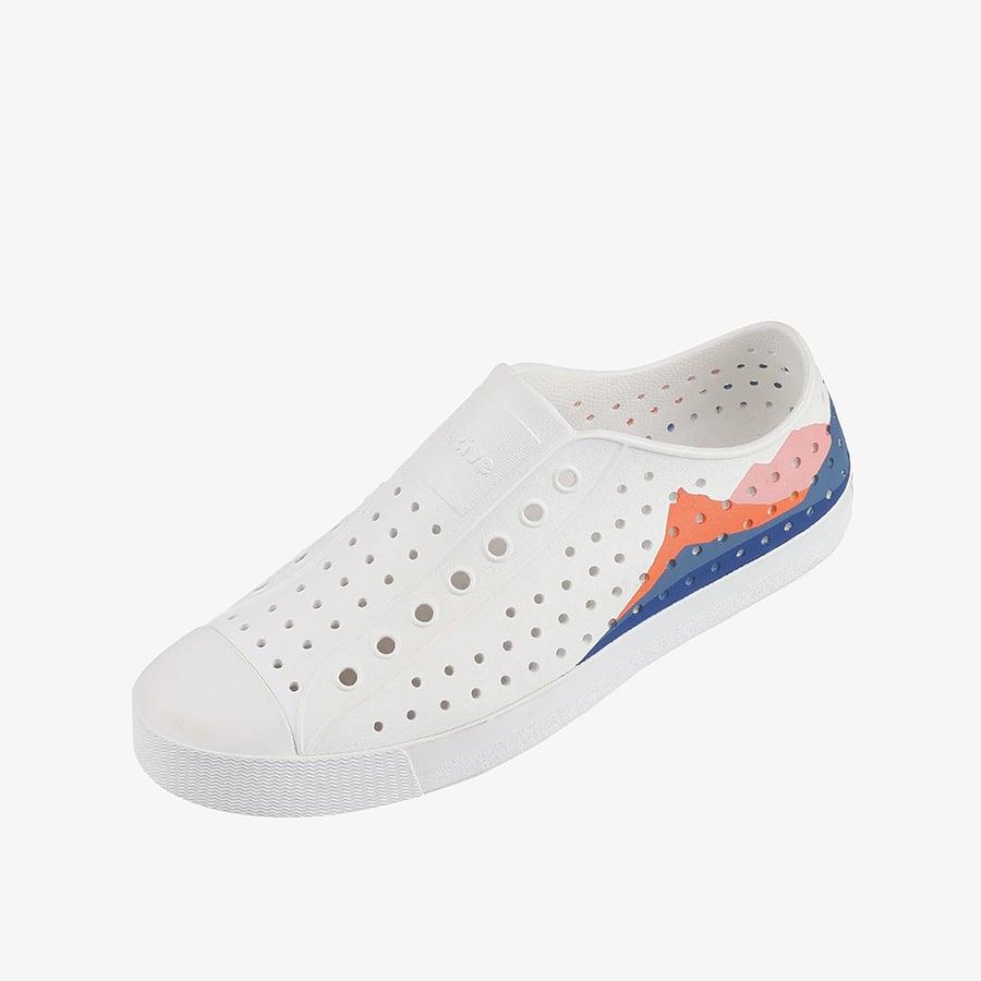 Giày Lười Unisex Native Jefferson Block - Shell White/ Shell White/ Oasis Mountain Block - 44