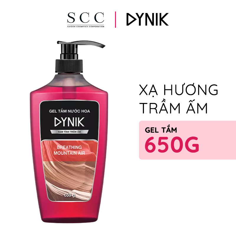 Gel tắm nước hoa nam Dynik Breathing Mountain Air xạ hương trầm ấm 650g