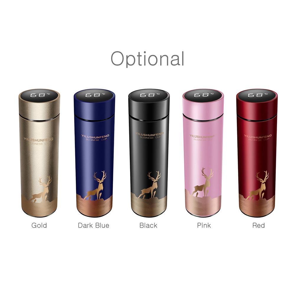 Bình giữ nhiệt bằng thép không gỉ có màn hình hiển thị nhiệt độ thông minh LCD, chân không, chống rò rỉ