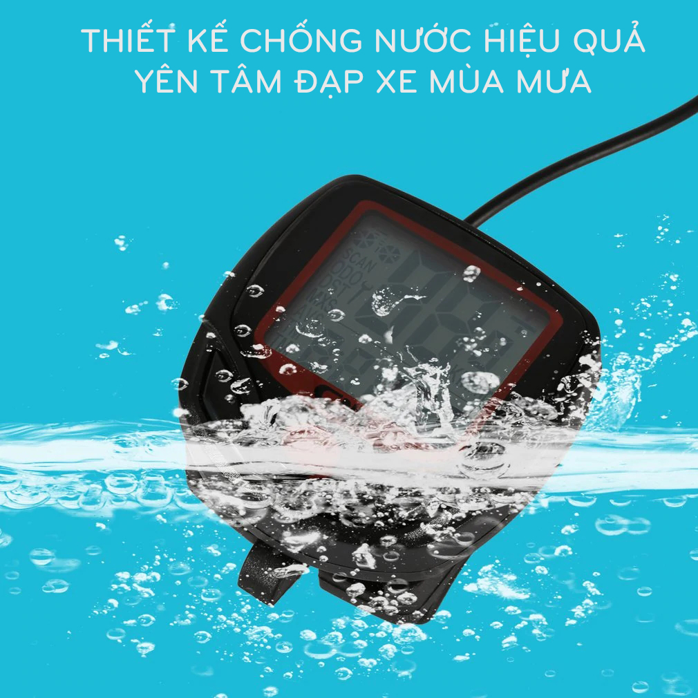Đồng hồ đo tốc độ xe đạp thể thao 548B Hiển Thị LCD Có Dây Giá Rẻ MaiLee