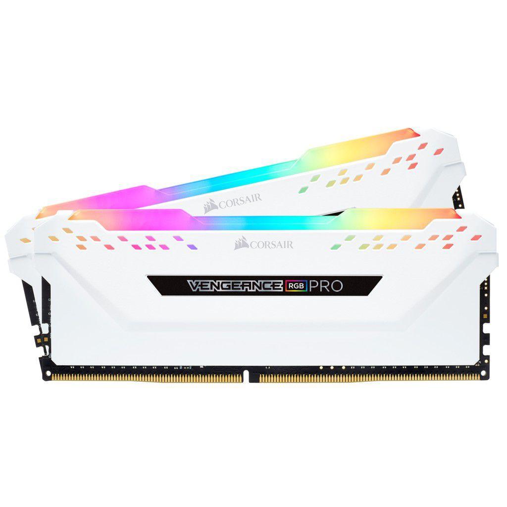 RAM CORSAIR VENGEANCE PRO RGB DDR4 16GB BUS 3200MHz (2x8GB) (Black - White)- Hàng Chính Hãng