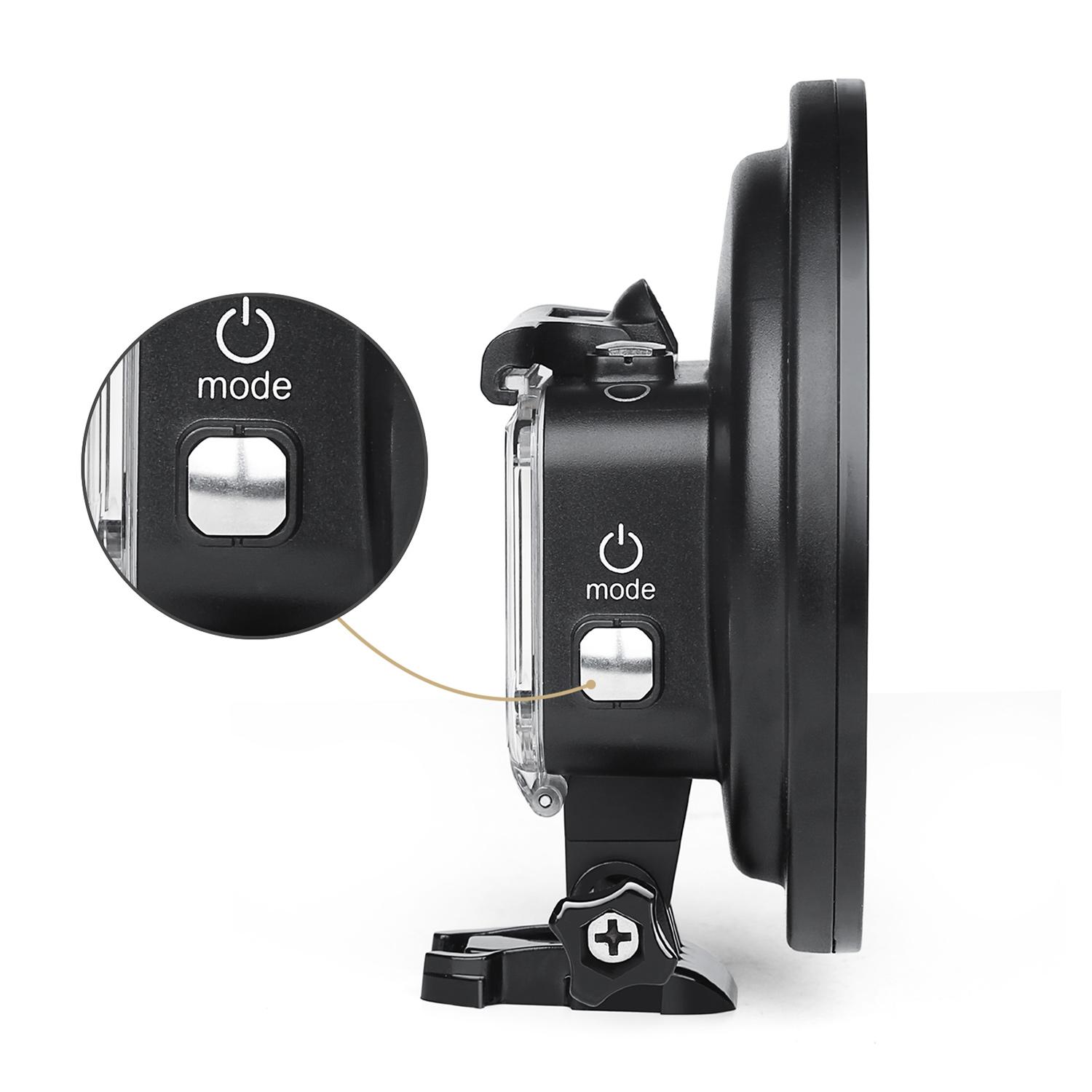 Vỏ SHOOT lặn không thấm nước với kính lúp 10x Tương thích với GoPro Hero 7/6/5