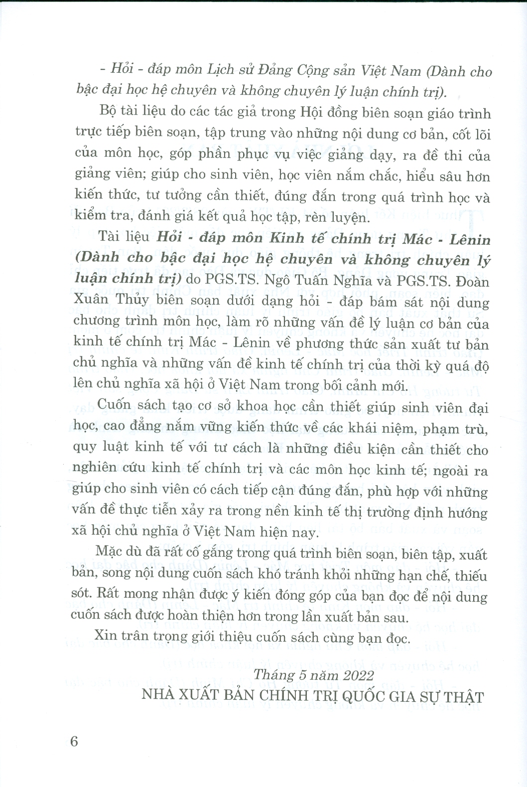 Hỏi - Đáp Môn Kinh Tế Chính Trị Mác - Lênin