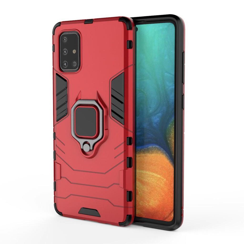 Ốp lưng Samsung Galaxy A71 chống sốc Iron Man gắn giá đỡ iring hỗ trợ xem video, chống va đập mạnh