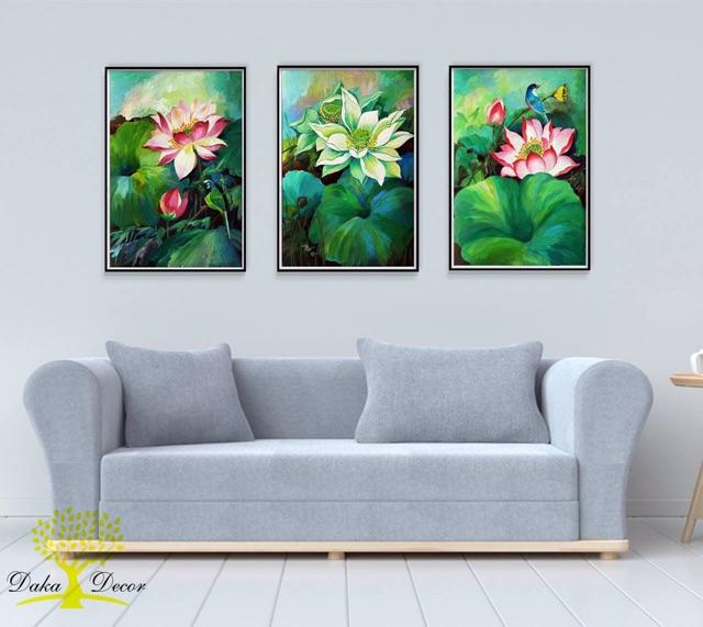 Tranh canvas decor, rực rỡ sắc hoa cho ngôi nhà thêm sức sống