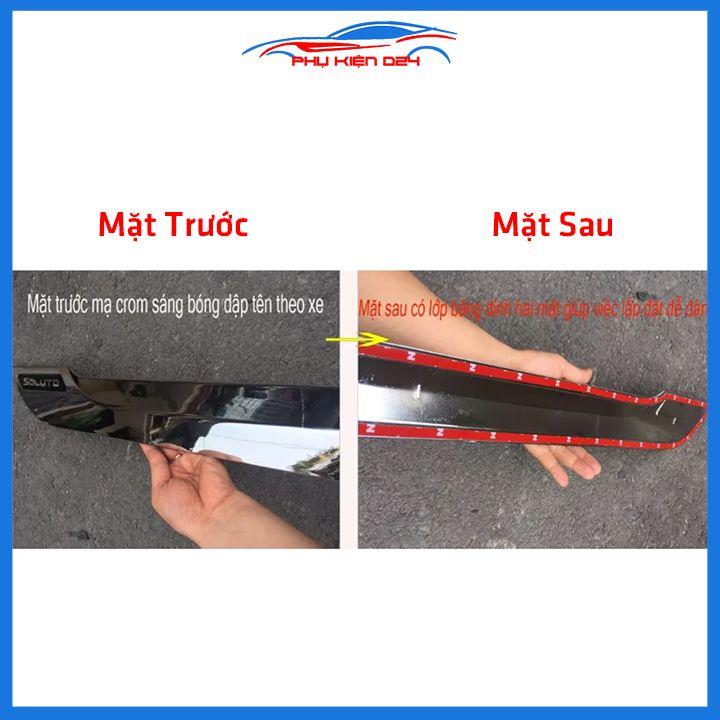 Bộ ốp nẹp sườn Soluto 2019-2020-2021-2022 mạ crom trang trí làm đẹp xe