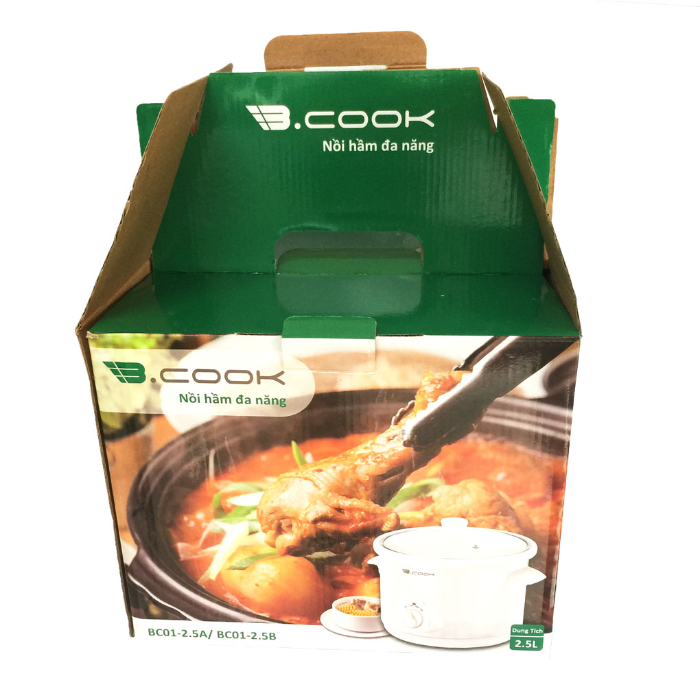 Nồi nấu cháo, nồi hầm chậm, nồi tiềm đa năng B.COOK (Nồi điện tử) 2.5L - Hàng chính hãng