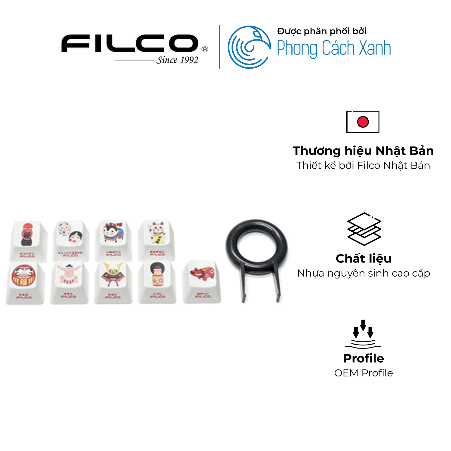 Bộ keycap Filco Lưu Niệm (9 keycap) - Hàng Chính Hãng