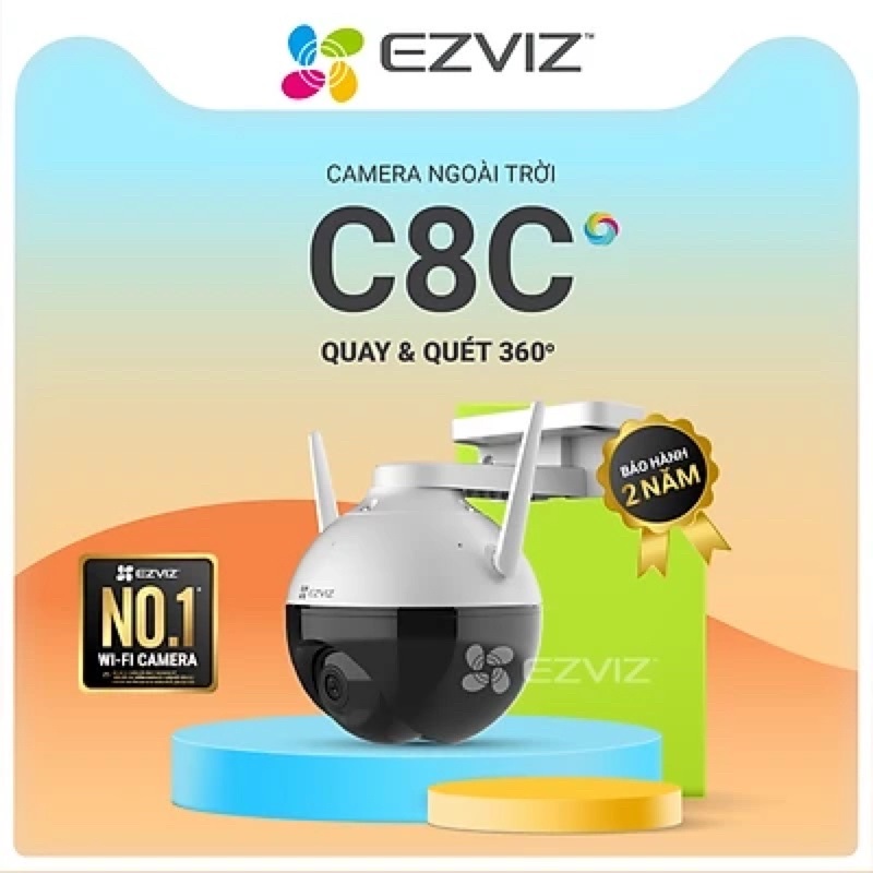 Camera PTZ ngoài trời Xoay EZVIZ C8C 1080P - Hàng chính hãng