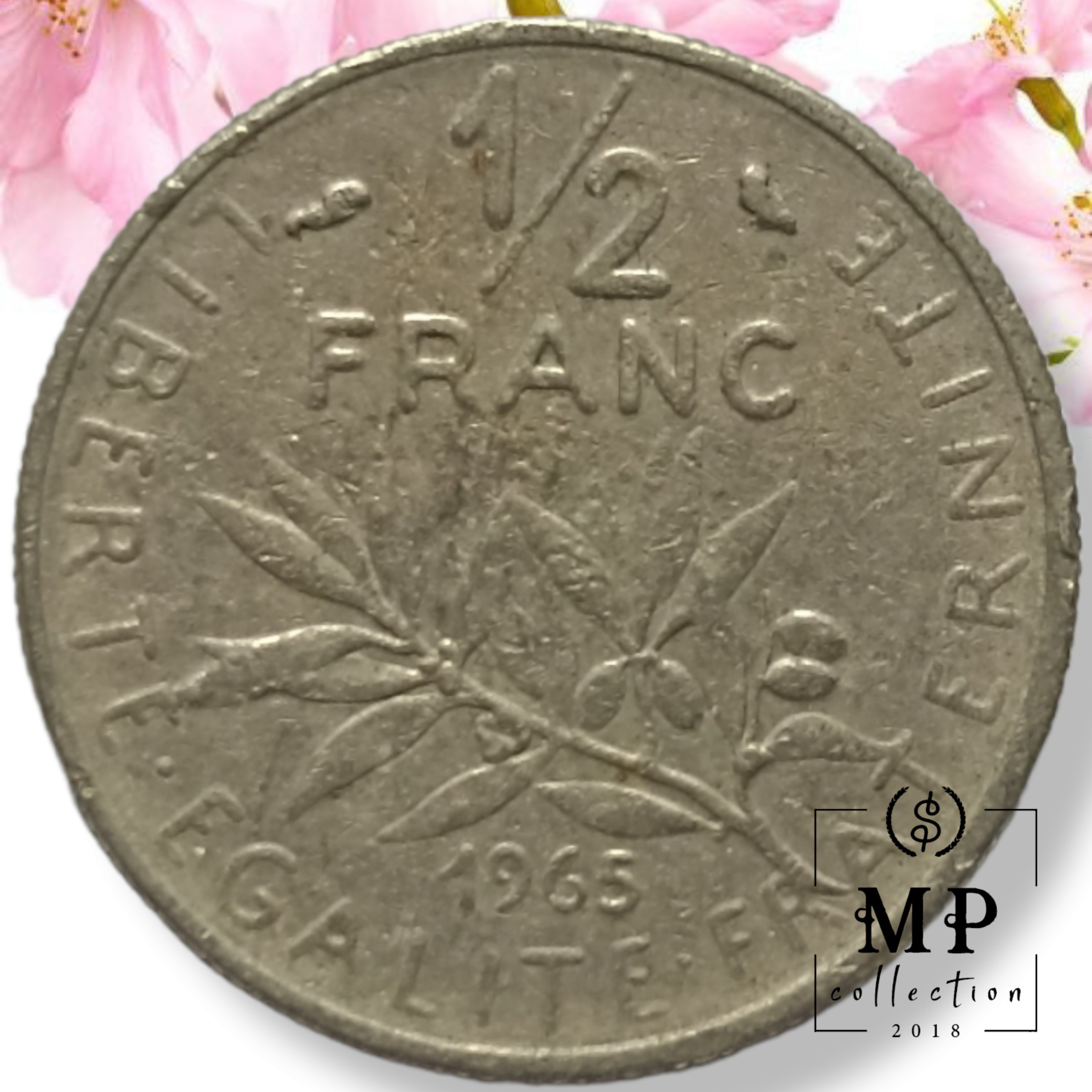 Đồng Xu Cộng hòa Pháp 1/2 franc 19.5mm