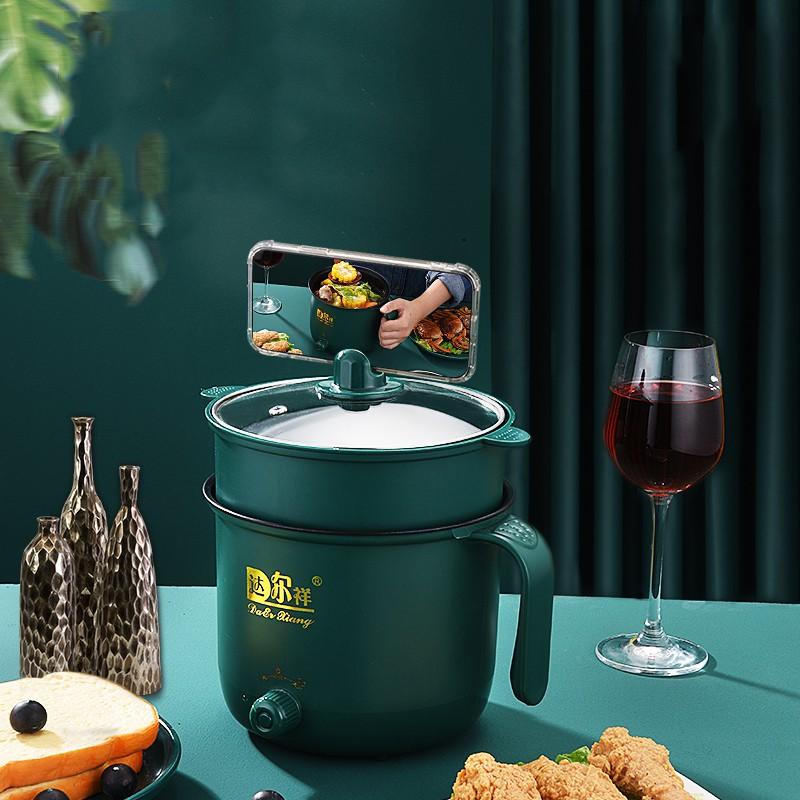 Nồi Lẩu Mini, Ca Nấu Mì Nấu Cơm Đa Năng Có Tay Cầm 1,8L - Nồi Lẩu Điện 2 Nấc Nhiệt Kèm Giá Hấp Siêu Hot - NLMN1.8L 01