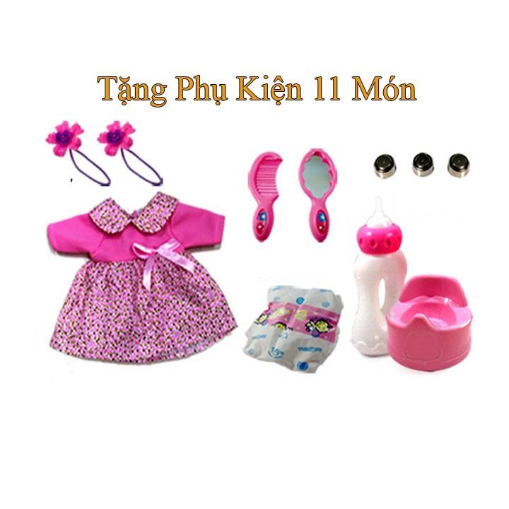 Búp Bê Em Bé , Biết Nói , Hát , Cười + Áo Xanh