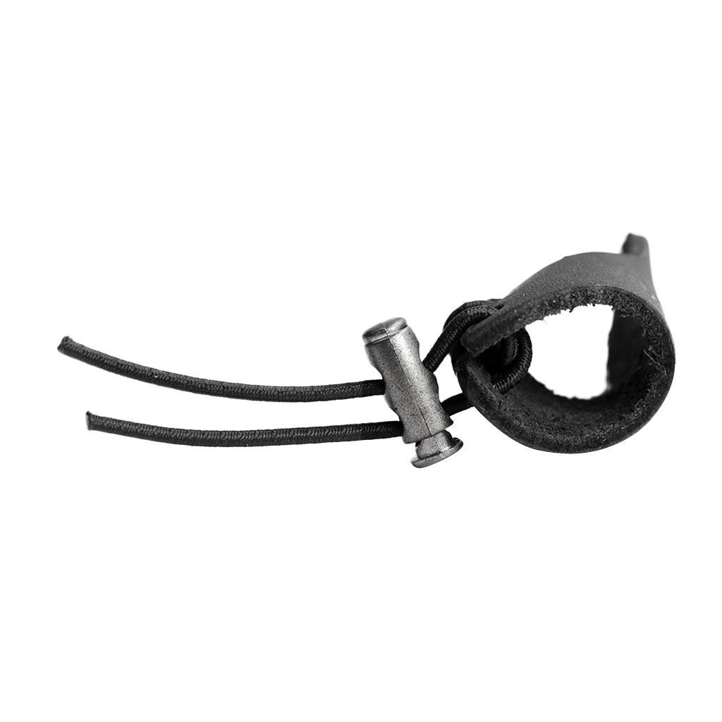 2-6pack Black Leather Archery Hunting Shooting Thumb Finger Protector Guard