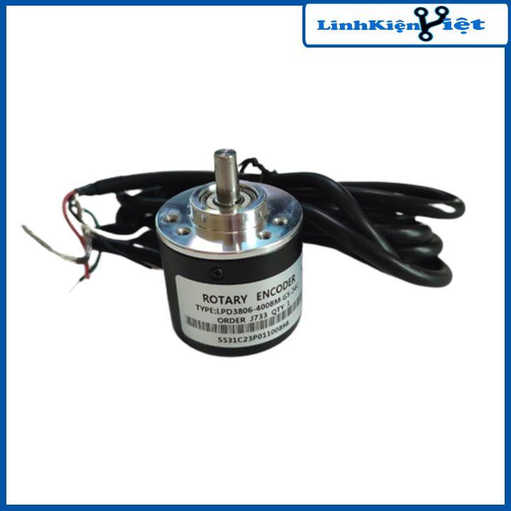 Bộ mã hóa quay (Encoder) LPD3806-400BM-G5-24C 400 Xung 6mm trục AB đo tốc độ quay vật thể, gia tốc, chiều dài