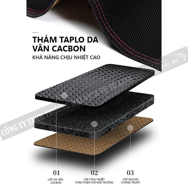 Thảm taplo da carbon 3 lớp xe Tucson 2022+ có chống trượt