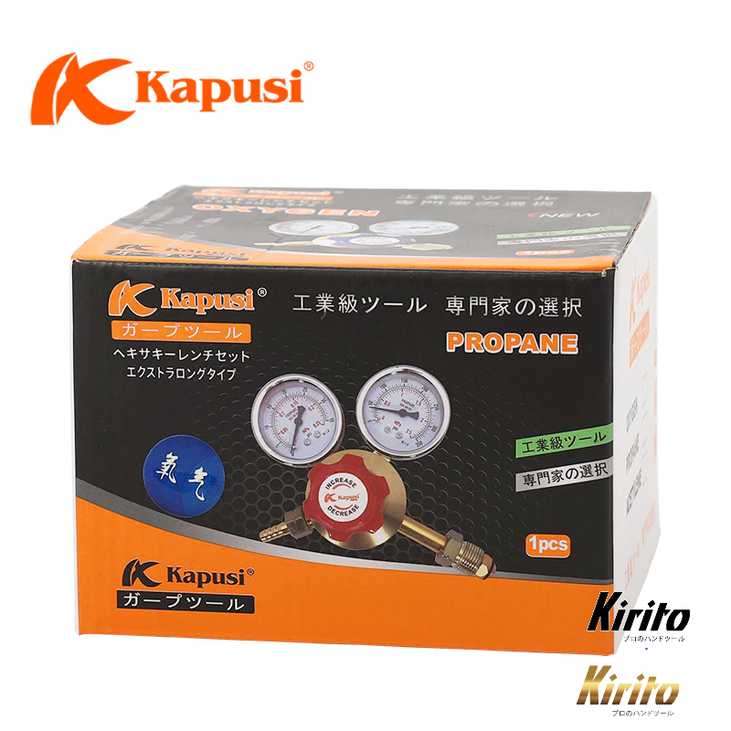 Đồng hồ ga điều áp khí oxy KAPUSI Nhật Bản, van giảm áp, áp suất 15Mpa