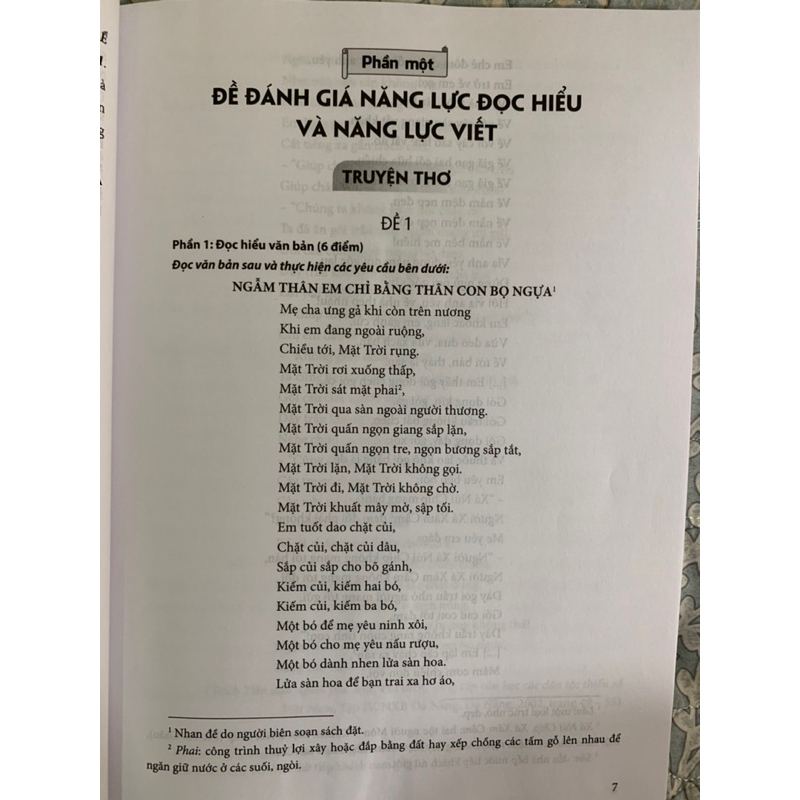 Sách - Bộ đề đánh giá năng lực đọc hiểu và năng lực viết môn Ngữ văn 11 - SP