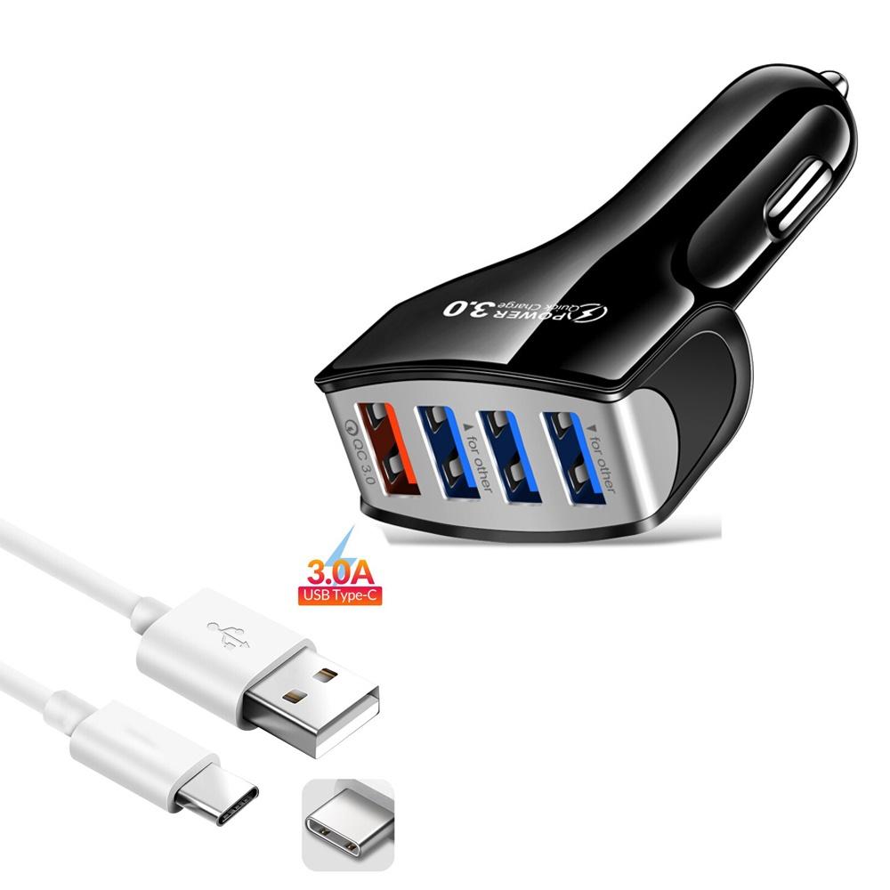 Tẩu Sạc Điện Thoại 4 Cổng USB 5V 3.1A Cho Xe Hơi