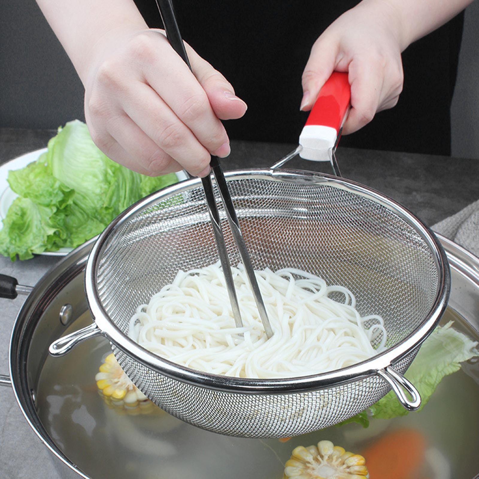 Stainless Steel Pasta Spaghetti Strainer Food Skimmer Food Strainer Colander