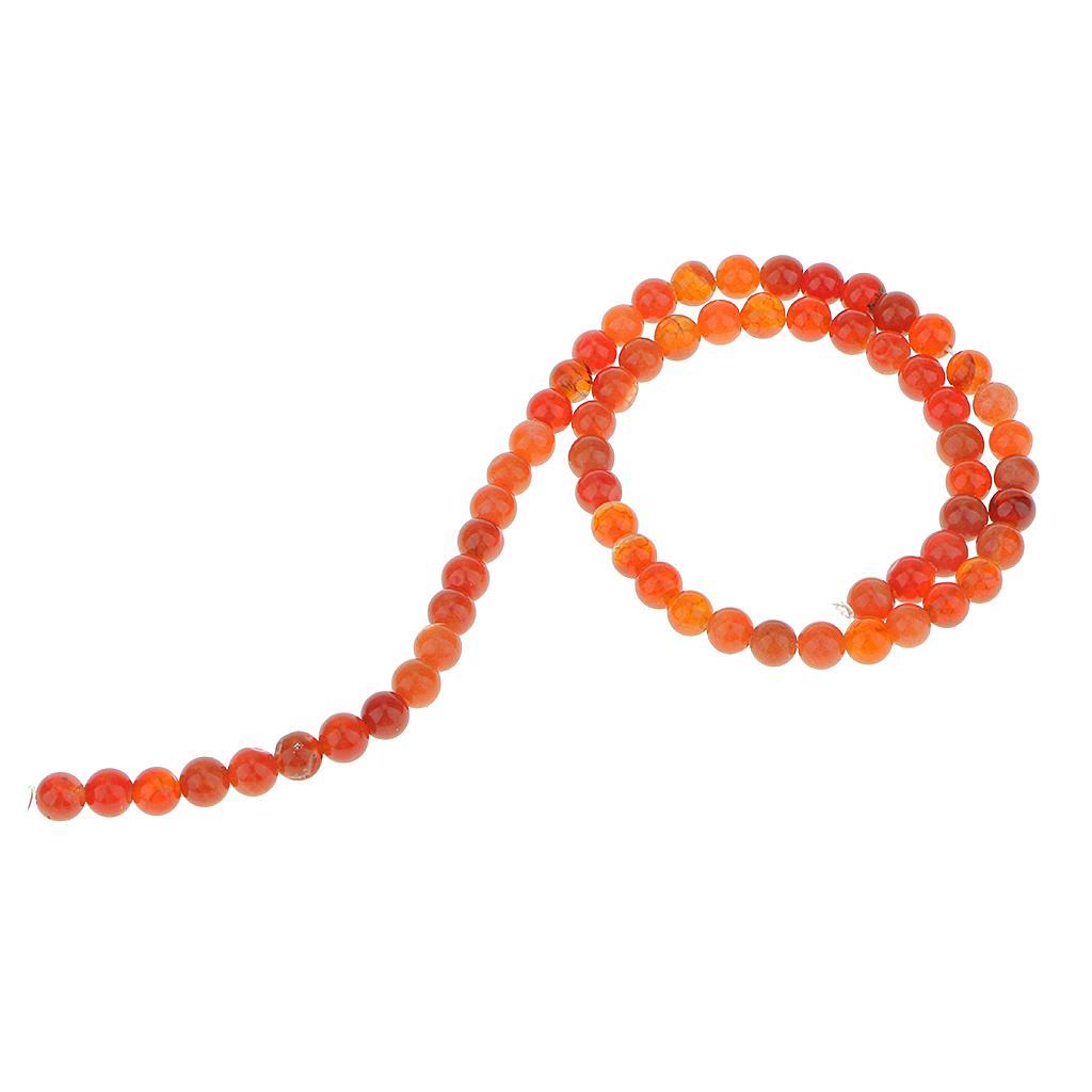 6mm  Fire Agate Round Gemstone Loose Beads 15 Inch