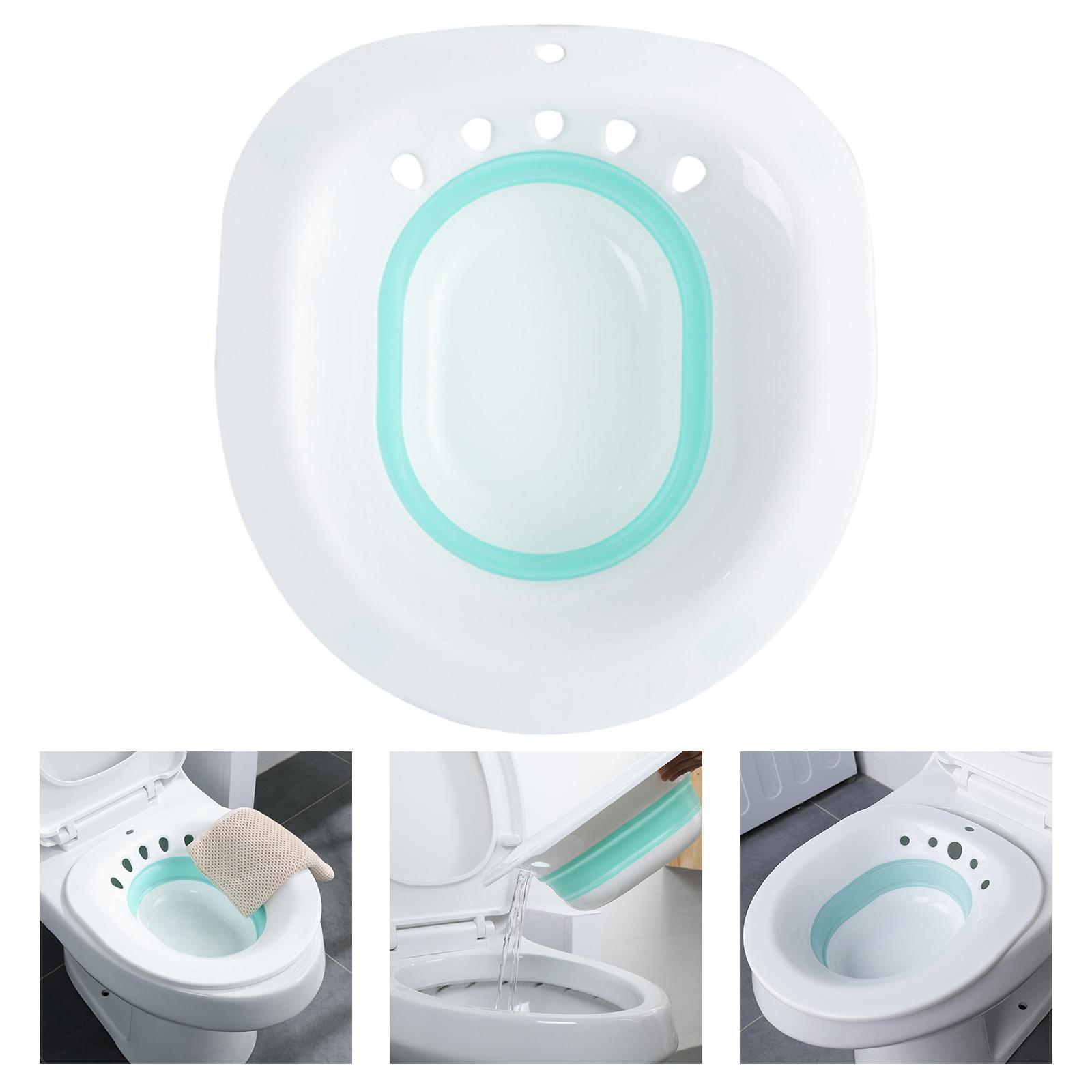 Hip Soaking Bath Tub High-Spa Sitz Bath for Hemorrhoids Avoid Squating Pink