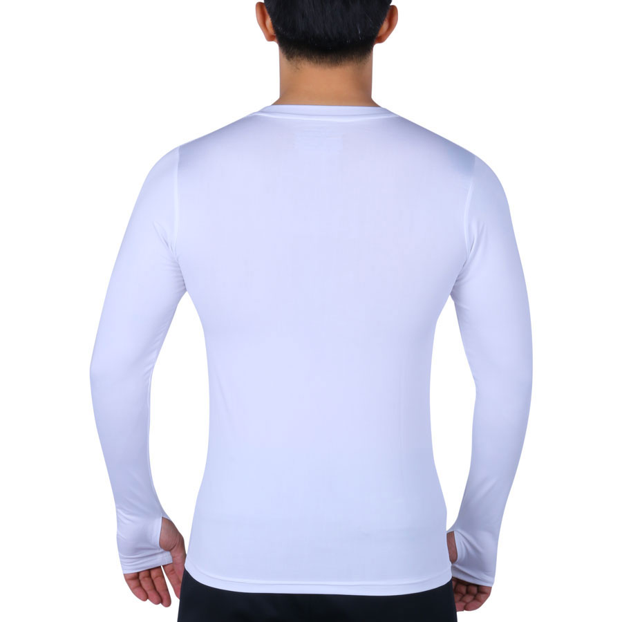 Áo Body Thể Thao Nam Tay Dài Xỏ Ngón Unique Apparel ABTDXNT - Trắng