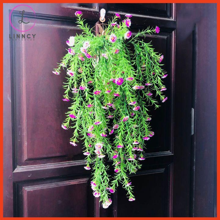 Hoa Giả Chùm Hoa Cúc Hoạ Mi Treo Tường Trang Trí Nhà Cửa Hàng Văn Phòng Dài 85cm
