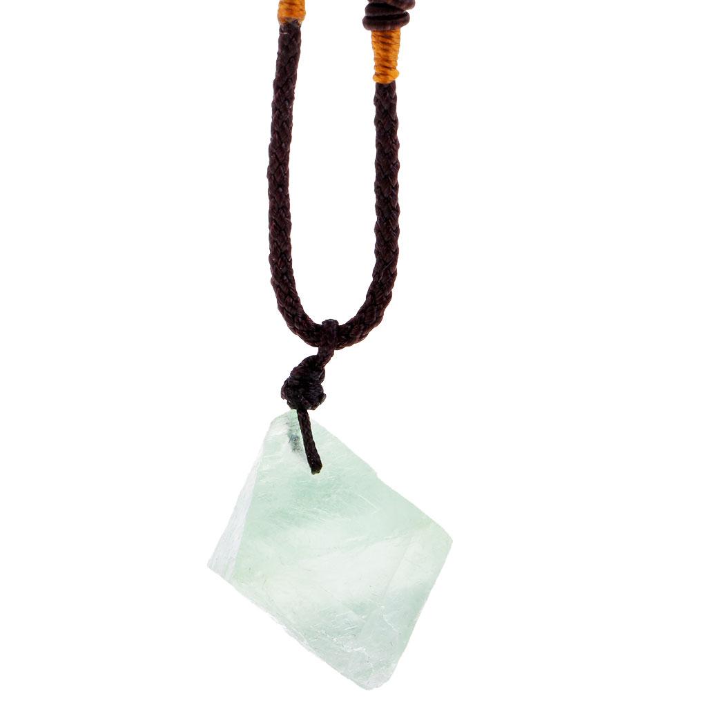 Green Fluorite Octahedron Feng Shui Reiki Gemstone Pendants for DIY Necklace