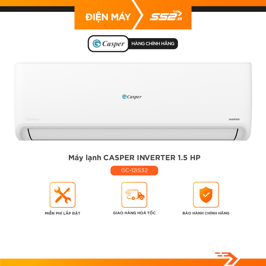 Máy lạnh Casper Wifi Inverter 1.5 Hp GC-12TL25 - Hàng chính hãng