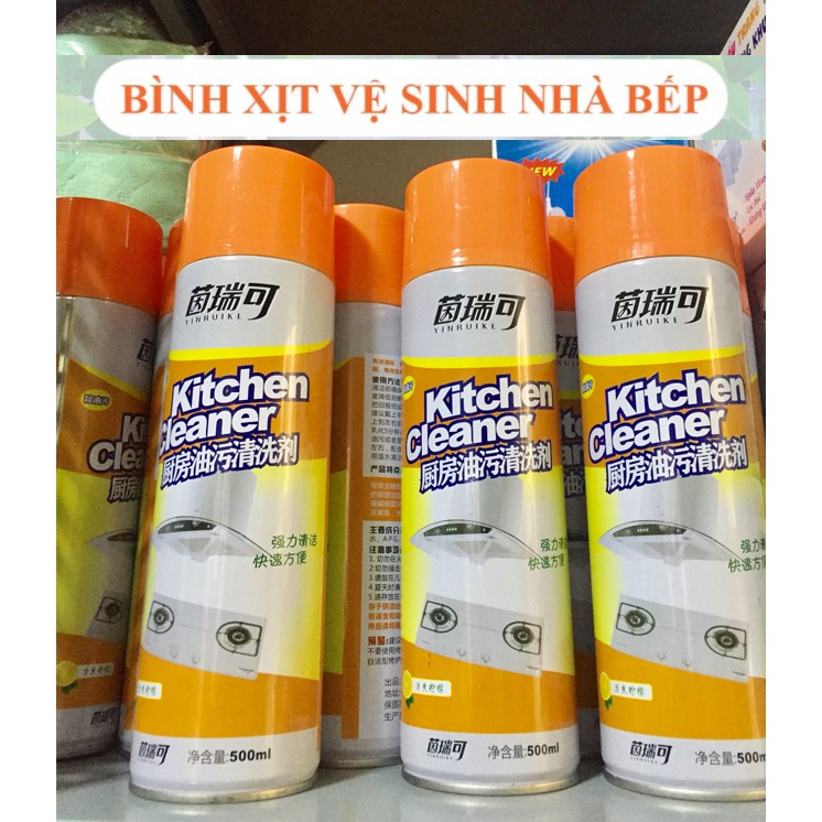 Chai Xịt Tẩy Rửa Đa Năng Kitchen Cleaner 500ml – Tẩy Rửa Nhà Bếp Dạng Bọt - Hàng Loại 1 Chính Hãng