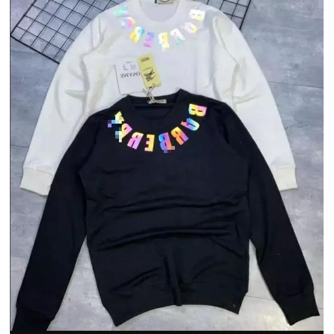 Áo nỉ bông UNISEX sweater tay dài phản quang 7 màu Bur(CHỤP FLASH MỚI PHẢN QUANG