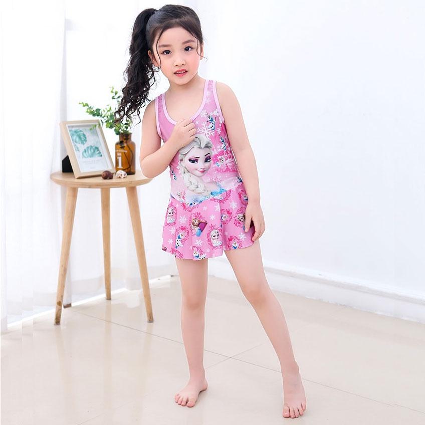 (HCM) BỘ ĐỒ BƠI HOẠ TIẾT HÌNH CÔ GÁI ELSA CỰC XINH DÀNH CHO BÉ GÁI_MÃ 013