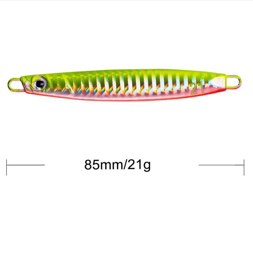 3 Pieces Metal Fishing Jig Baits 18g 21g 30g 3D Bionic Jigging Fishing Lures Fishing Tackle