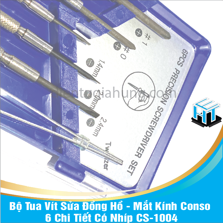 Bộ Tua Vít Sửa Đồng Hồ - Mắt Kính 6 Chi Tiết Có Nhíp CS-1004