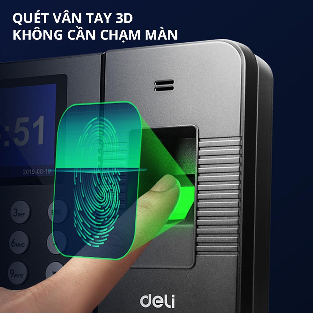 Máy chấm công quét vân tay Deli – màu đen - E3960