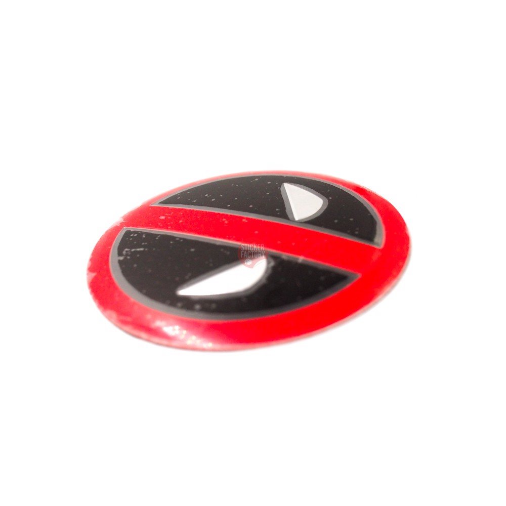 Sticker metal dán mâm xe hơi tròn 5.5cm - Deadpool miếng lẻ