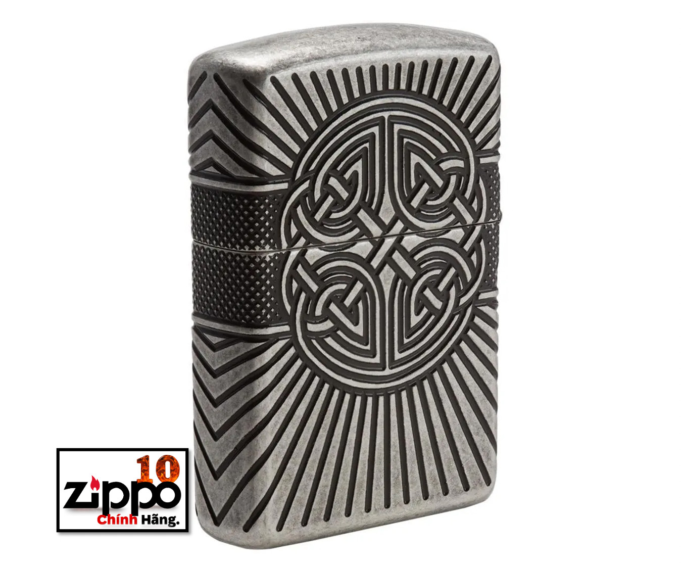 Bật lửa ZIPPO 29667 Armor Celtic Cross Design - Chính hãng 100%