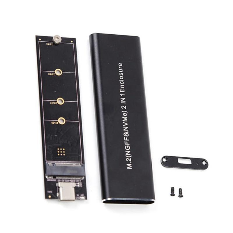 Hộp M2 NVMe SATA SSD 10Gbps HDD Giao Thức Kép Type-A Sang Type-C Cho M.2 SSD