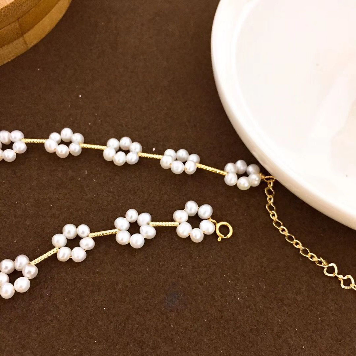 Chuỗi Vòng Cổ Ngọc Trai Tự Nhiên Cao Cấp - Chuỗi Kết Chùm Hoa - Trang Sức Cô Tấm - SEVENLOVE PERL - COTAM1405 + Tặng kèm bông tai nụ bạc 8ly