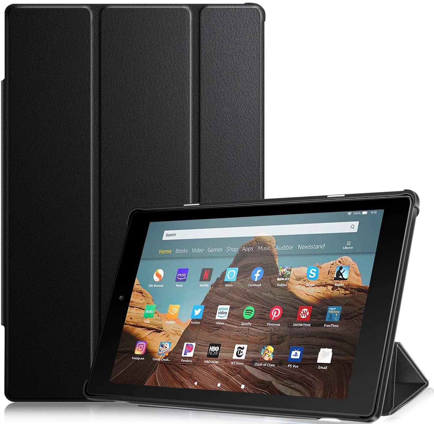 Bao da cover cho máy tính bảng Fire HD 10 (9th) 2019 và HD 10 (11th) 2021 có thể dựng máy- hàng chính hãng
