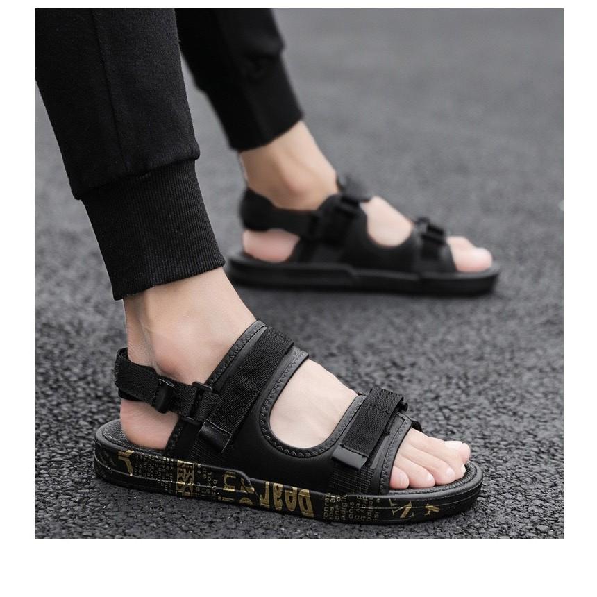 Giầy Sandal Nam Đế Chữ - quai hậu nam học sinh quai ngang Đế Chữ Mẫu Mới Sandal 2021