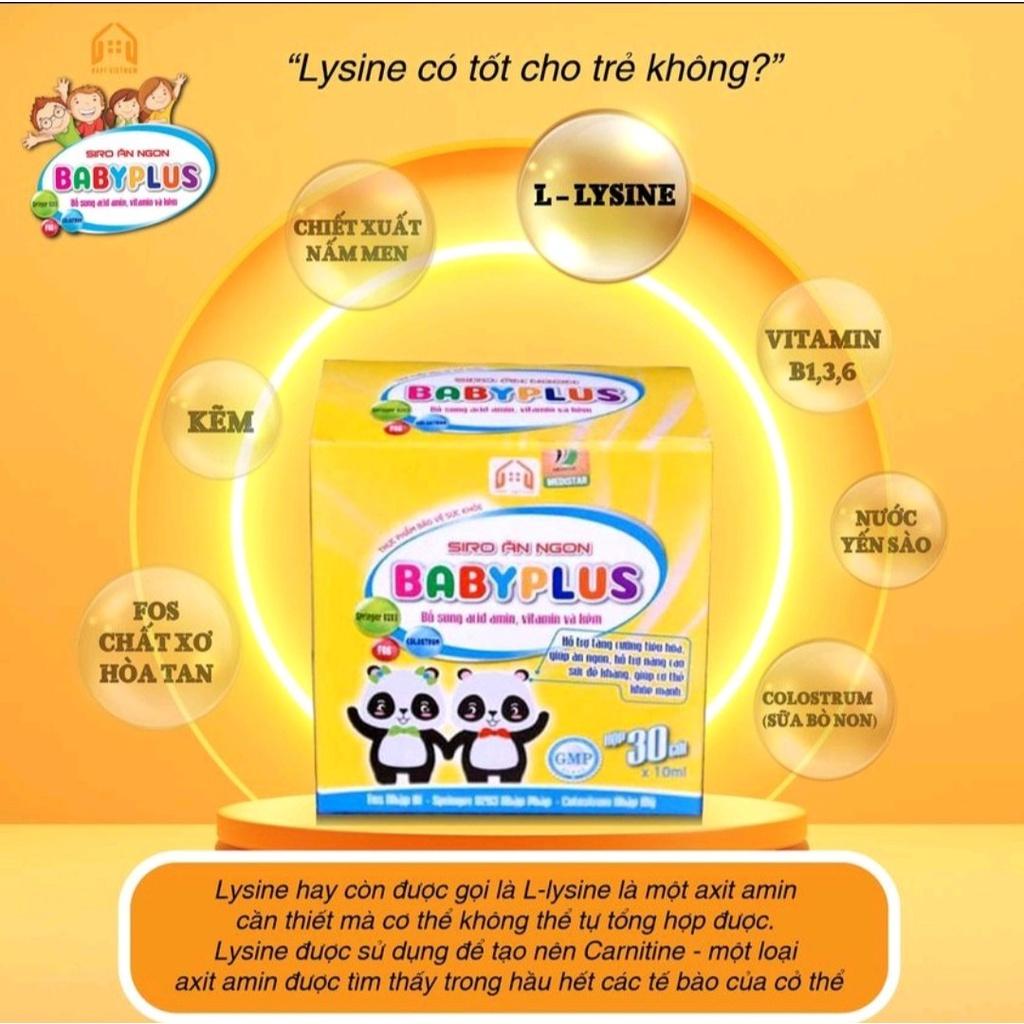 Babyplus - Siro ăn Ngon, Tăng Cân _ Hỗ Trợ Tiêu Hóa _ Tăng Cường Sức Đề kháng (1 Hộp 30 gói)