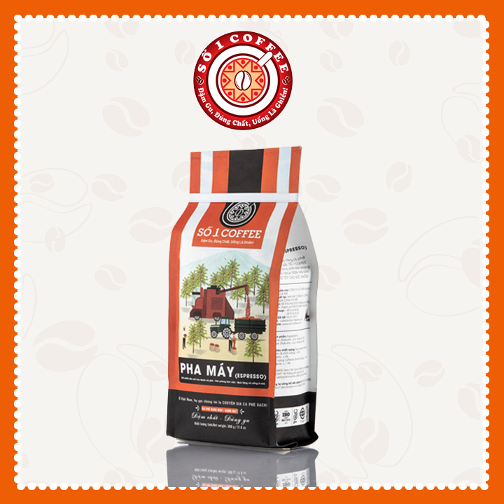 Cà Phê Nguyên Chất ESPRESSO Pha Máy Từ Những Hạt Cà Phê Ngon Thượng Hạng, Sạch 100% Vị Thanh Tao, Tinh Tế, Đạt Tiêu Chuẩn Xuất Khẩu - Túi 500gam