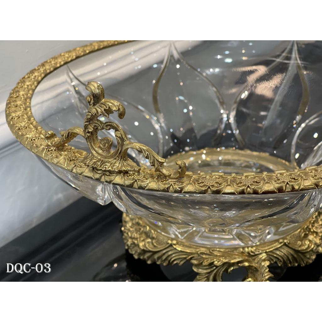 Đĩa Quả Bọc Đồng Pha Lê Tiệp Tân Cổ Điển Đẳng Cấp DQC-03
