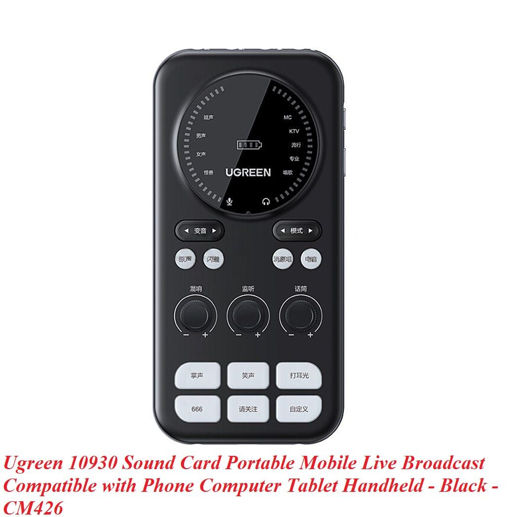 Ugreen UG10930cm426TK Card âm thanh dùng để livestream Di động Tương thích với điện thoại thông minh Máy tính bảng - HÀNG CHÍNH HÃNG
